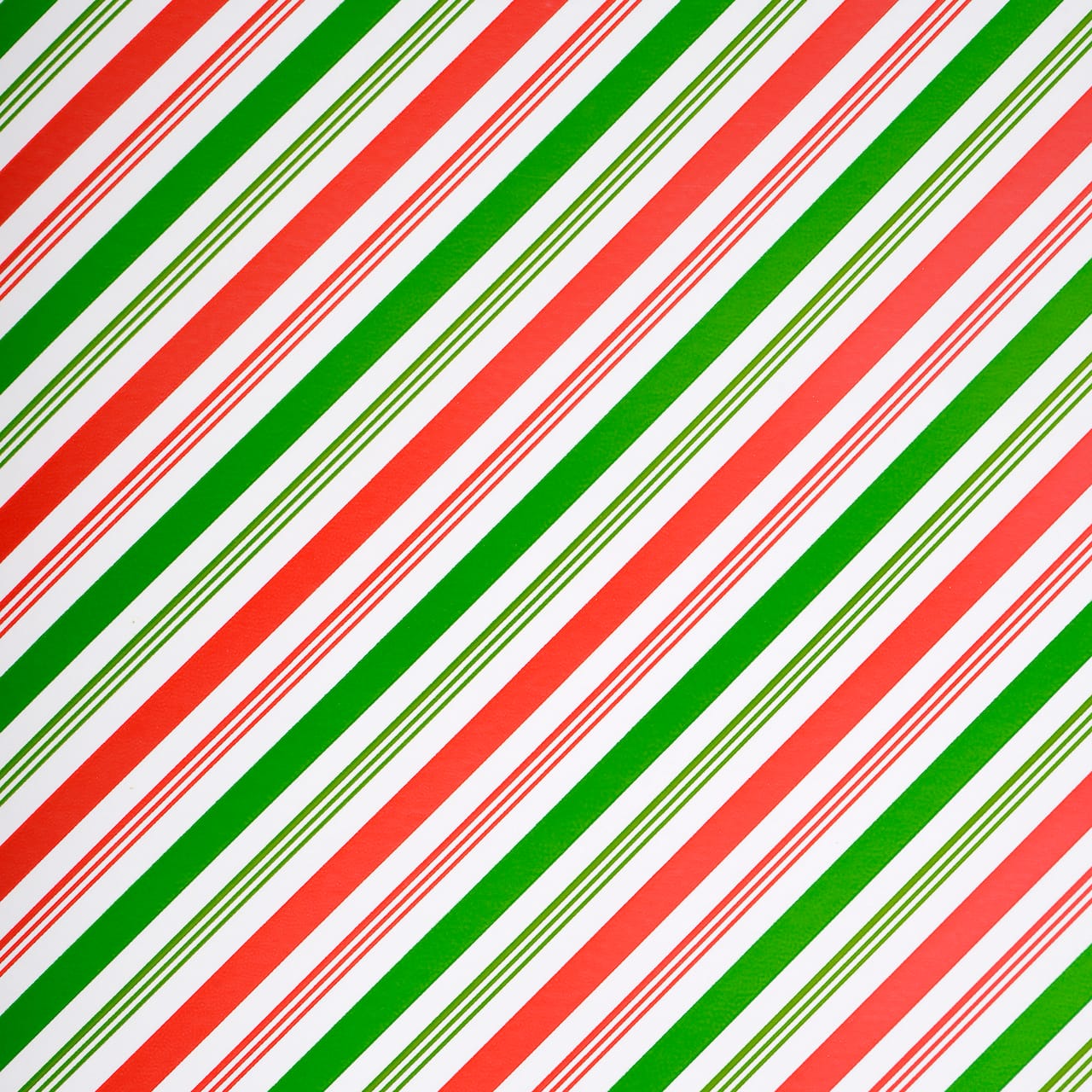 Red, White & Green Foil Stripes Premium Gift Wrap by Celebrate It™